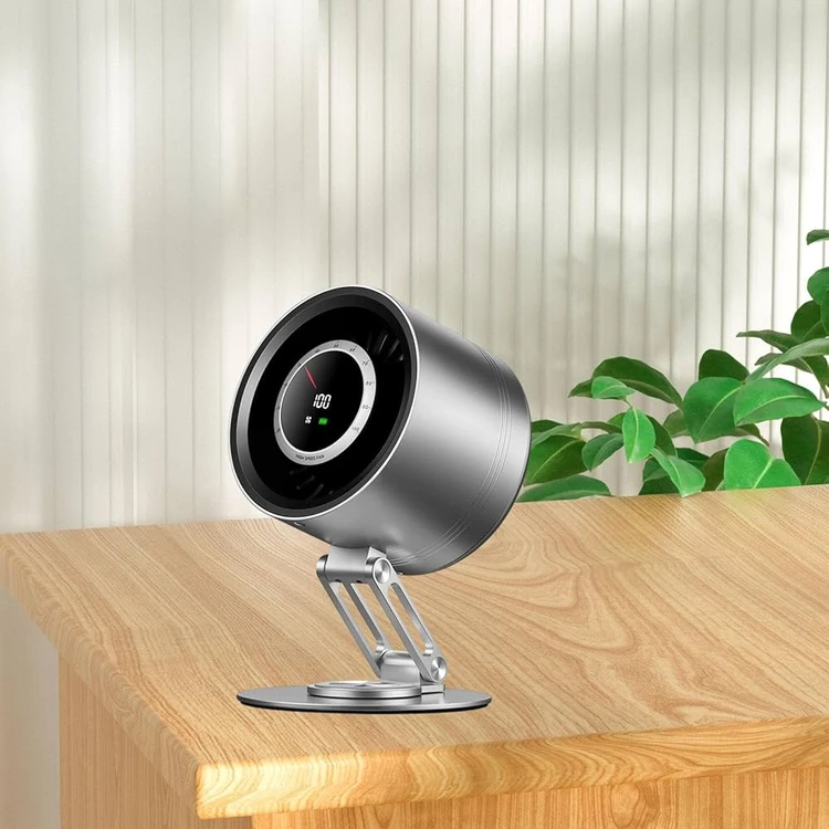 خرید انلاین فن خنک کننده شارژِی رومیزی مدل H6-V8 بدنه فلزی H6-V8