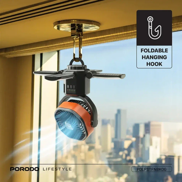 خرید انلاین پنکه شارژی خورشیدی و پاوربانک پرودو مدل SUNCHARGE