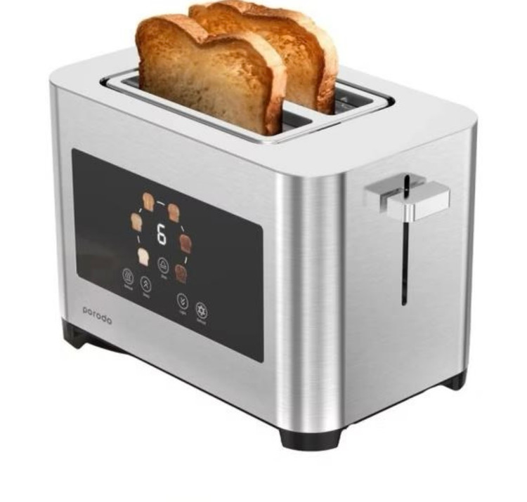 خرید انلاین توستر نان پرودو مدل PD-LFS001 ظرفیت ۲ اسلایس با بدنه استیل ضد زنگ و دکمه لمسی