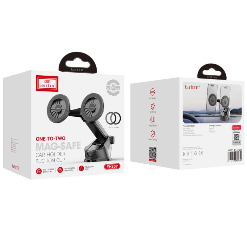 خرید انلاین هولدر دوگانه داشبوردی ارلدام EH309 – پایه مغناطیسی 360 درجه برای دو گوشی