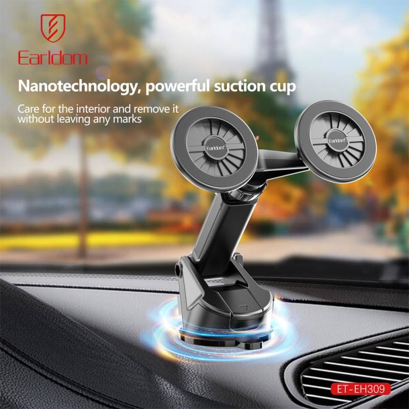 خرید انلاین هولدر دوگانه داشبوردی ارلدام EH309 – پایه مغناطیسی 360 درجه برای دو گوشی