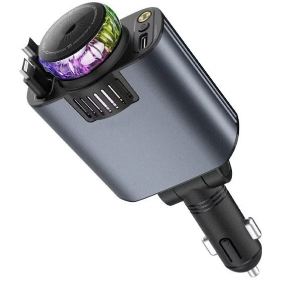 خرید انلاین شارژر فندکی خودرو W&O مدل Starlight پنج کاره با رایحه افشانی و نورپردازی