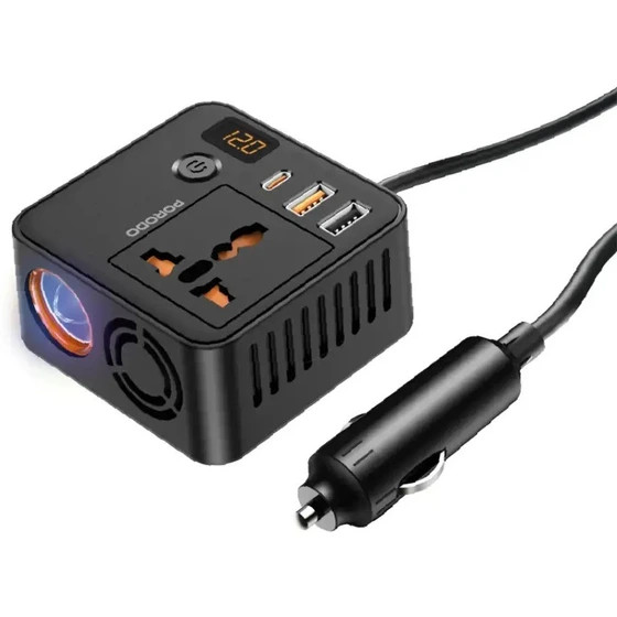 خرید انلاین اینورتر 200 وات پرودو Porodo Power Inverter FWCH057