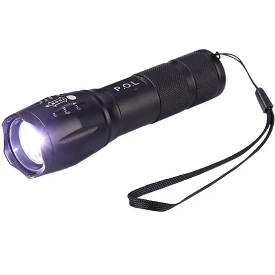 چراغ قوه دو لامپه XPE+UV زوم دار مدل K04-2