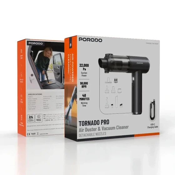جت فن جارو شارژی دمنده و مکنده پرودو مدل PDM8DGY ا Porodo