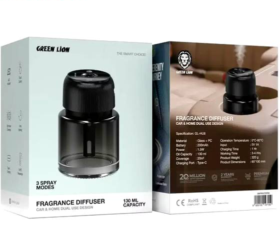 خوشبوکننده هوشمند خودرو و محیط گرین لاین Fragrance – ظرفیت 130 میلیلیتر با کنترل لمسی